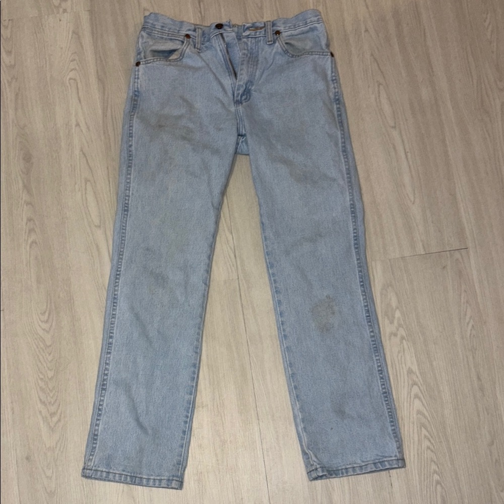 🛍️ WRANGLER Men's Light Blue Straight Jeans